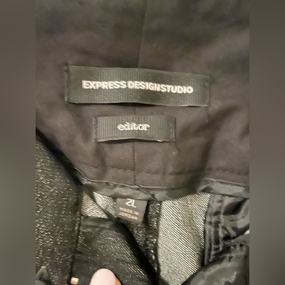 Express Design Studio Original Editor Pants Womens Sz. 2 Heathered Grey Gray EUC - Picture 3 of 5